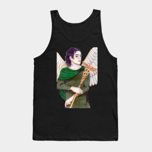 Archangel Raphael the Healer- Dark Green Tank Top